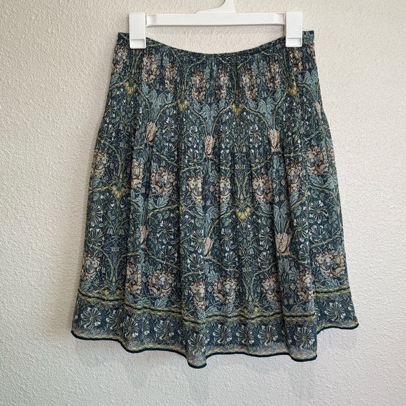 Max Studio Womens Small Pull on Floral Boho Flowy Skirt Stretch Preppy Beach - Picture 10 of 10